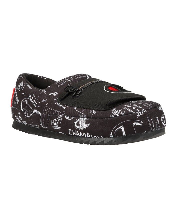 Champion Slippers Heren - Zwart/Wit - University Pack Doodle ( 681937-EYH )